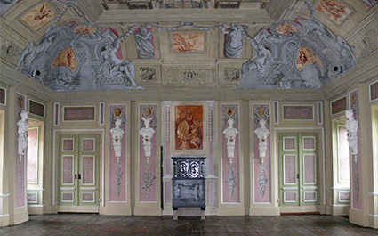 Waltershausen, Schloss Tenneberg - Wandbemalung nach Restaurieung und Rekonstruktion